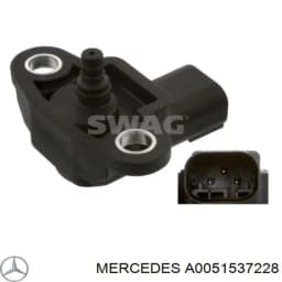 A0051537228 MERCEDES Sensor de presion de carga (inyeccion de aire turbina) original y equivalente