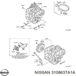 310863TA1A NISSAN Varilla de aceite, caja de cambios automática original y equivalente