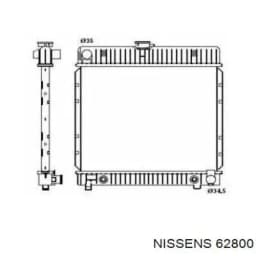62800 NISSENS Radiador original y equivalente