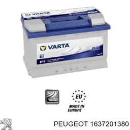 1637201380 PEUGEOT Batería original y equivalente