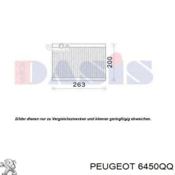 6450QQ PEUGEOT Evaporador de aire acondicionado original y equivalente