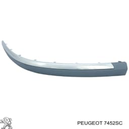 7452SC PEUGEOT Listón embellecedor/protector, parachoques delantero derecho original y equivalente