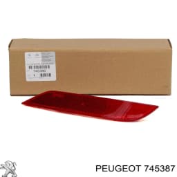 745387 PEUGEOT Reflector, parachoques trasero, derecho original y equivalente
