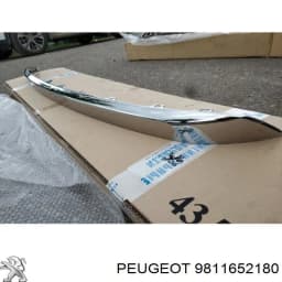 9811652180 PEUGEOT Moldura de parachoques trasero central original y equivalente