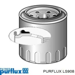 LS908 PURFLUX Filtro de aceite original y equivalente