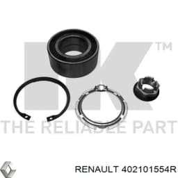402101554R RENAULT Cojinete de rueda delantero original y equivalente