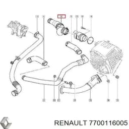 7700116005 RENAULT Tubo flexible de aire de sobrealimentación, a turbina original y equivalente