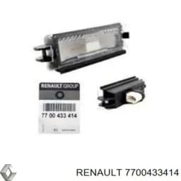 7700433414 RENAULT Piloto de matrícula original y equivalente