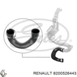 8200526443 RENAULT Manguera del intercooler izquierda original y equivalente
