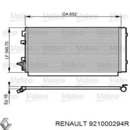 921000294R RENAULT Condensador aire acondicionado original y equivalente