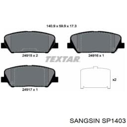 SP1403 SANGSIN Pastillas de freno delanteras original y equivalente
