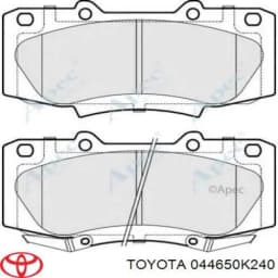 044650K240 TOYOTA Pastillas de freno delanteras original y equivalente