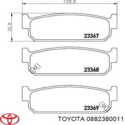 0882380011 TOYOTA Liquido de frenos original y equivalente