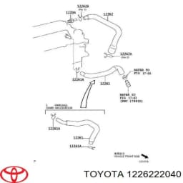 122620D110 TOYOTA Tubo de ventilación del cárter original y equivalente