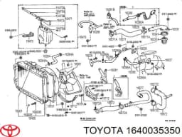 1640035350 TOYOTA Radiador original y equivalente