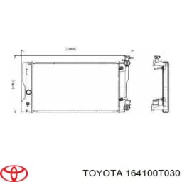 1641022160 TOYOTA Radiador original y equivalente