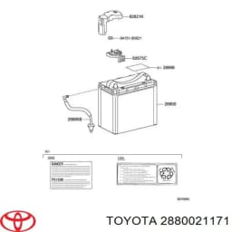 2880021171 TOYOTA Batería original y equivalente