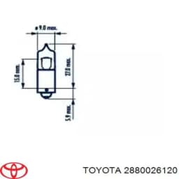 2880026120 TOYOTA Batería original y equivalente