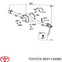 9031133085 TOYOTA Anillo retén de semieje, eje delantero original y equivalente