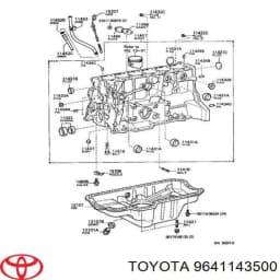 9641143500 TOYOTA Tapa culata original y equivalente