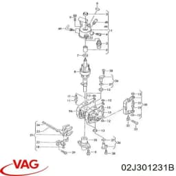 02J301231B VAG Mecanismo de selección de marcha (cambio) original y equivalente