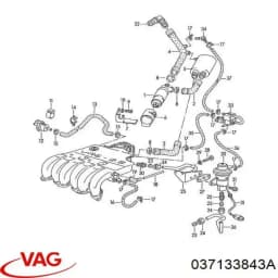 037133843A VAG Filtro de recirculación de gases de escape (erg) original y equivalente