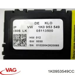 1K0953549CC VAG Unidad de control, conmutador columna de dirección original y equivalente