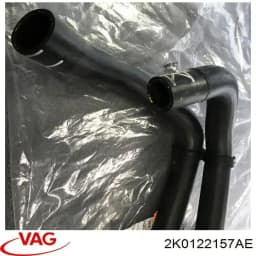 2K0122157AE VAG Manguera Del Radiador Del Calentador (Estufa), Doble original y equivalente