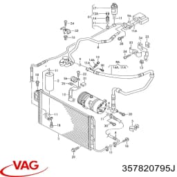 357820795J VAG Valvula De Carga De El Aire Acondicionado original y equivalente
