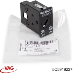 5C5919237 VAG Interruptor llave desactivacio del airbag en el lado del acompañante original y equivalente