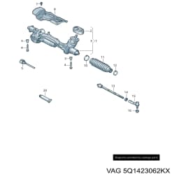 5Q1423062KX VAG Cremallera de dirección original y equivalente