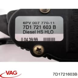 7D1721603B VAG Pedal del acelerador original y equivalente