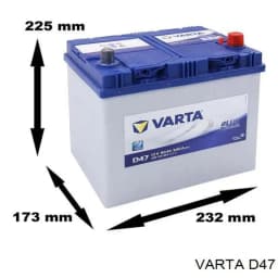 D47 VARTA Batería original y equivalente