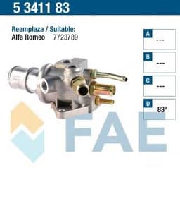 7723789 FIAT Termostato original y equivalente
