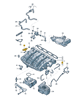 06K907386D VAG Sensor de posición de la aleta del colector de admisión
