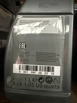 A001989680318 MERCEDES Aceite caja de cambios original y equivalente