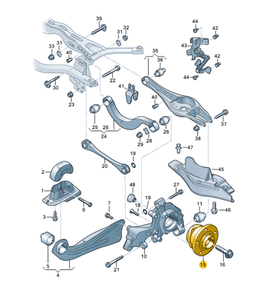 5QF501611C VAG Cubo de rueda trasero original y equivalente