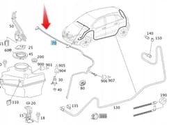 A1698600492 MERCEDES Manguera del lavaparabrisas original y equivalente