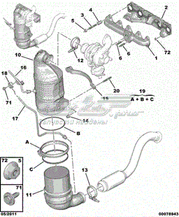 9803421880 PEUGEOT Filtro de partículas (FAP) original y equivalente