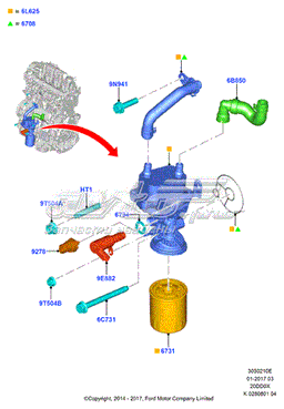 1864426 FORD Sensor, temperatura del aceite original y equivalente