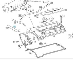 A1110182382 MERCEDES Tubo de ventilación del cárter original y equivalente